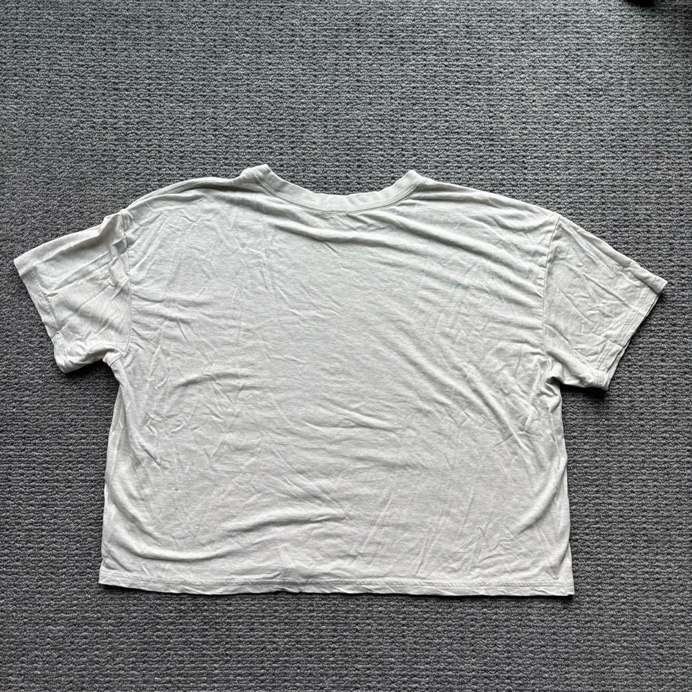 Allbirds TrinoXO Short Sleeve Tee Large Neutral Beige Boxy Soft Tee - Picture 3 of 11